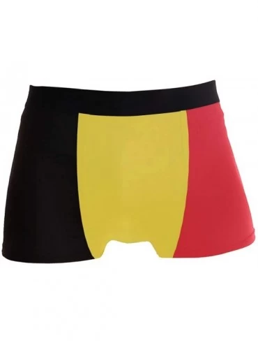 G-Strings & Thongs Breathable Boxer Brief Underwear Mens Boys Belgian Flag - Black - C518YZ7QLLS $34.02