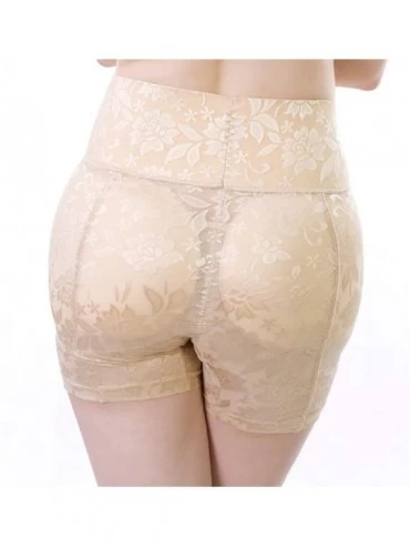 Shapewear Women Sexy Buttocks Padded Control Panties Fake Butt Pads Lace Booty Shorts Underwear Ladies-Natural-XXXXL - Natura...