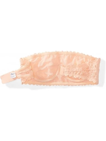 Bras Women's Inner Wire Support Lace Bandeau Bra (for A-C cups) - Tropical Peach - CC188T7W075 $15.82