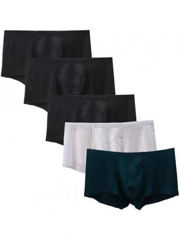 Boxer Briefs 5-Pack Men Seamless Pouch Boxers Comfy Mens Underwear Soft Trunks Pants - 3b1w1dg - CE18R56ZLZU $24.11