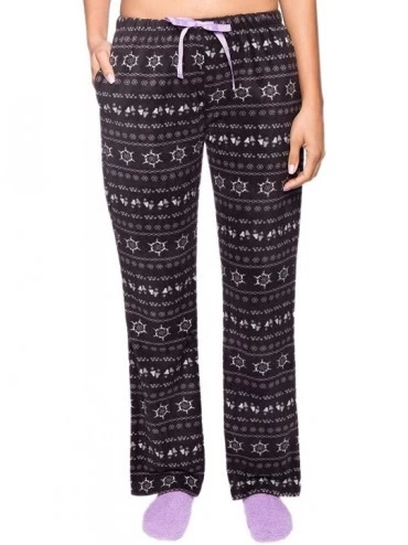 Sets Winter Pajamas for Women - Womens Fleece Pants- Warm Pajamas for Women - Nordic Iron/Lilac - CR12LXGUKGF $15.60