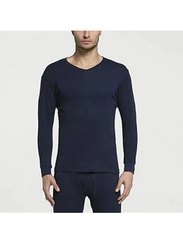 Sleep Sets Winter 100% Cotton Round Neck Warm Long Johns Set for Men Ultra-Soft Solid Color Thin Thermal Underwear Men's Paja...