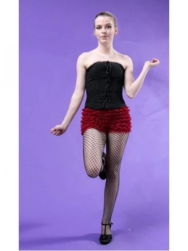 Panties Malco Modes Womens Sexy Ruffle Panties Tanga Dance Bloomers Sissy Booty Shorts - Ruby Red - C211WV95SRP $17.28