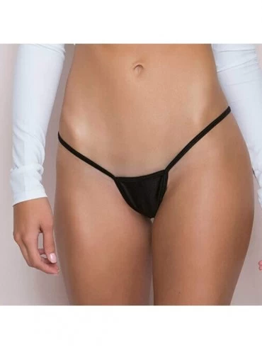 Garters & Garter Belts Women's Sexy Pure Color Thongs G-String Comfortable Briefs Lingerie Panties Underwear - Black - C618TA...
