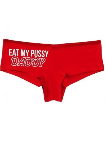 Panties Eat My Pussy Daddy Oral Sex Lick Me Slutty Red Panties - Baby Blue - CQ1959NUQLZ $15.17