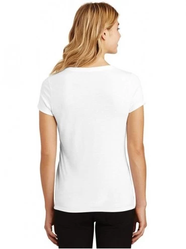 Tops Ladies Plowed by A Pro Sleep with A Farmer Triblend V-Neck - White - CB18YDZ8HGK $14.48