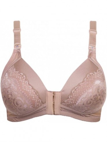 Bras Full Cup Push-up Lace Trim Front Closure Wireless Everyday Bra - One - C718NTIR85T $31.65