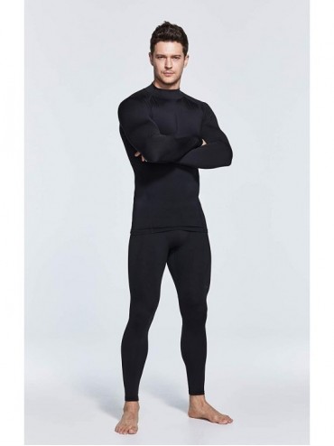 Thermal Underwear Men's Thermal Long Sleeve Compression Shirts- Mock/Turtleneck Winter Sports Running Base Layer Top - Heatlo...