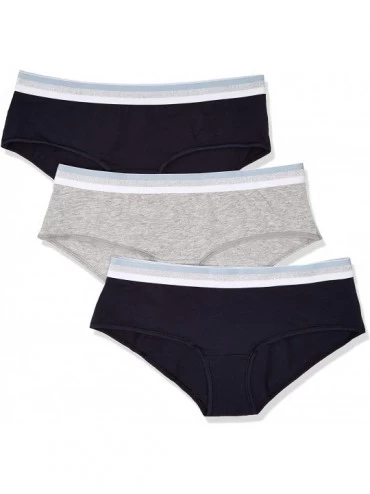 Panties Women's Cotton Cheeky Hipster Panty- 3-Pack - Night Sky/Gray Melange - CO18SD2OR79 $19.21