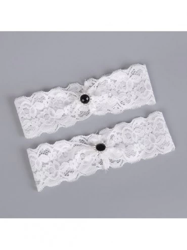 Sexy Rhinestone Lace Wedding Garters for Bride 2 Pcs Party Garter Set ...