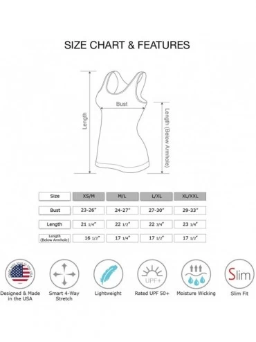 Camisoles & Tanks Seamless Supersoft Racerback Tank- UV Protective Fabric UPF 50+ (Made with Love in The USA) - Chili - CQ18D...