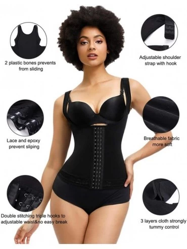 Shapewear Women Waist Trainer Cincher Vest for Weight Loss Tummy Control Body Shaper with Hooks Black Lace L - C518X2XUDO5 $2...