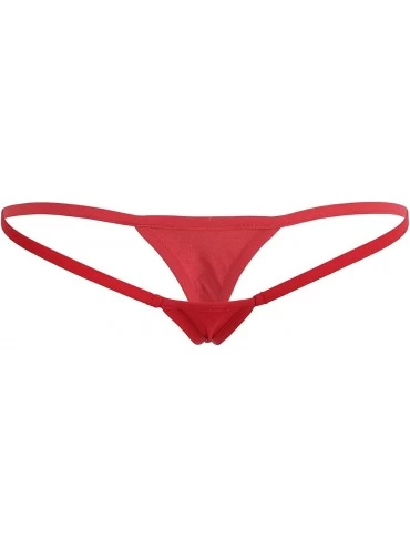 Panties Women Micro String Thong Panty Sexy Night Lingerie Underwear - Red - C9186REW5LZ $27.37
