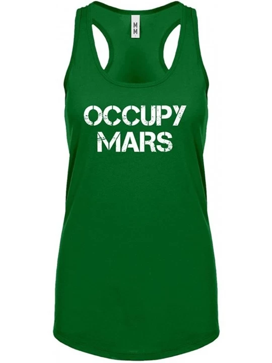 Camisoles & Tanks Occupy Mars Womens Racerback Tank Top - Kelly Green - CQ18I6QY6T2 $14.82