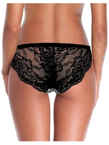 Thermal Underwear Women Lace Underwear Low Waist Brief Soft Panties Monochrome Circle - Multi 1 - CG19E7D9UO5 $23.21