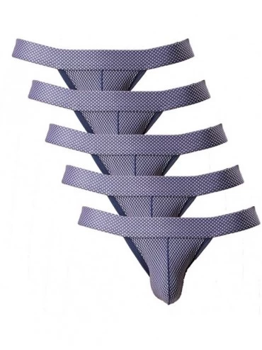 Briefs Mens Briefs Pack Comfortable Breathable Mesh Underwear Multicolor - 5-pack Royal Blue - CJ18IYRMTA4 $49.41