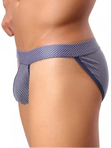 Briefs Mens Briefs Pack Comfortable Breathable Mesh Underwear Multicolor - 5-pack Royal Blue - CJ18IYRMTA4 $20.53