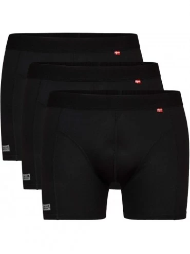 Boxer Briefs Men's Sports Trunks Dry Fit Performance Boxer Brief 3 Pack- Breathable- Soft- Quick Dry- Odor Resistant- Black- ...