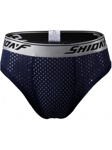 Briefs Men's Underwear Briefs Sports Performance Briefs Mesh Active Underwear Quick Dry Briefs Flyless Brief - 2 Packs-blue -...