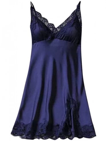 Baby Dolls & Chemises Slip Lace Lingerie for Women Sexy Chemise Nightgown Babydoll Soft Sleepwear Strappy Teddy Satin Night D...