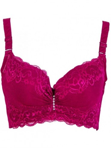 Bras Comfortable Fashion Womens Sexy Push Up Lace Bra Brassiere Underwire Lingerie Underwear D Big Sizes - E - CG18SOO0KT6 $2...