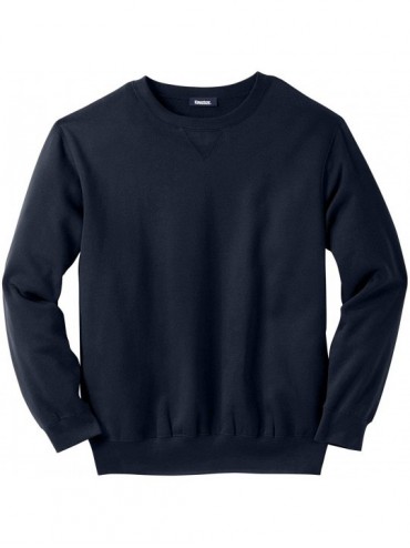 Sleep Sets Men's Big & Tall Fleece Crewneck Sweatshirt Sweatshirt - Black (1815) - C618TI2OGLC $67.18