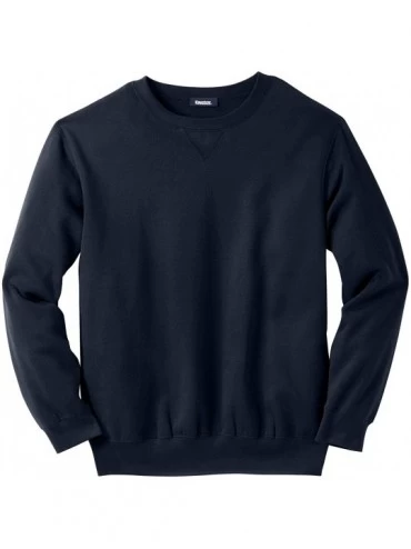 Sleep Sets Men's Big & Tall Fleece Crewneck Sweatshirt Sweatshirt - Black (1815) - C618TI2OGLC $59.90