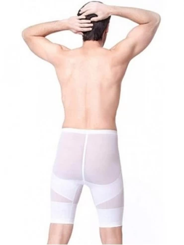 Shapewear Men's Shapewear Waist Tummy Abdomen Leg Control Shorts Slimming Body Shaper Underwear Boxer Brief - White - CY19E79...