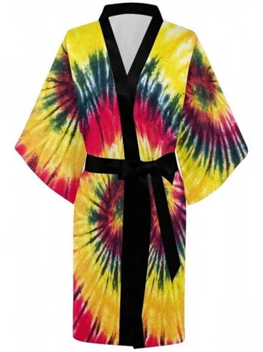 Robes Custom Cute Sloth Women Kimono Robes Beach Cover Up for Parties Wedding (XS-2XL) - Multi 4 - CJ194A6C8WZ $37.33