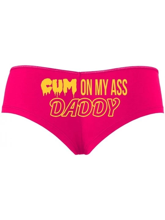 Panties Cum On My Ass Daddy Cum Play Cum Slut Hot Pink Slutty Panties - Yellow - C8195CRQZ3X $17.55