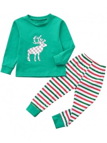 Sleep Sets Cotton Blends Pajama Set for Adult Kids- Christmas Socks/Reindeer/Tree/Snowman Pattern Winter Warm Casual Clothes ...