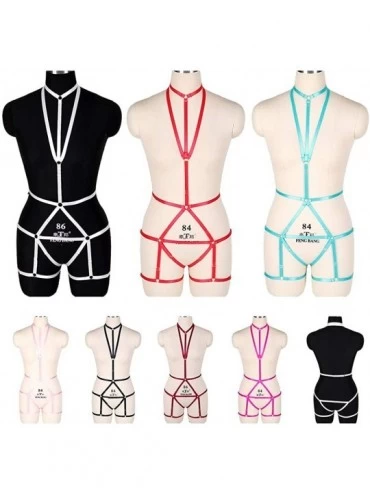 Garters & Garter Belts Women's Body Harness Bra Punk Garter Belt Soft Hollow Carnival Dance Gothic Adjustable Belt Accessory ...