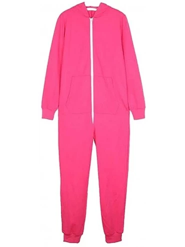Onesies Long Sleeve Onesie Pyjamas All in One Zip Tracksuit Playsuit for Women - Red - CJ18LXY50UO $71.20