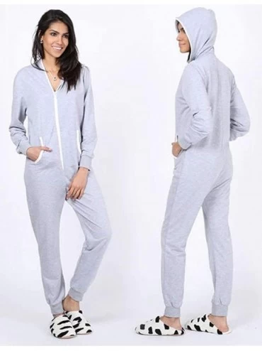 Onesies Long Sleeve Onesie Pyjamas All in One Zip Tracksuit Playsuit for Women - Red - CJ18LXY50UO $47.47
