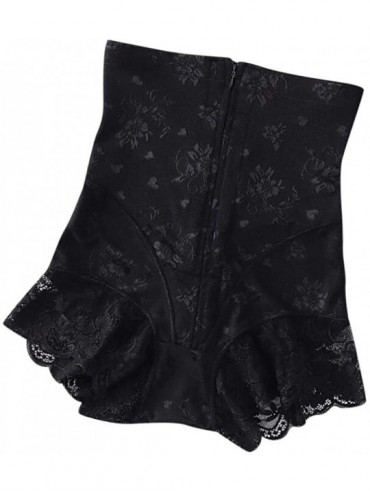 Bras Womens Lace Breasted Zipper Belly Pants Body Pants Tight Shapewear Underpants - Black - CN1907WSOT6 $37.14