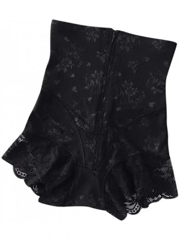Bras Womens Lace Breasted Zipper Belly Pants Body Pants Tight Shapewear Underpants - Black - CN1907WSOT6 $16.10