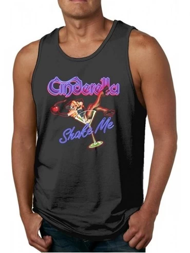 Undershirts Men Basketball Comfort Cinderella Rock Band Sleeveless Tank Top T-Shirts - Black - CJ1999DXYXA $29.02