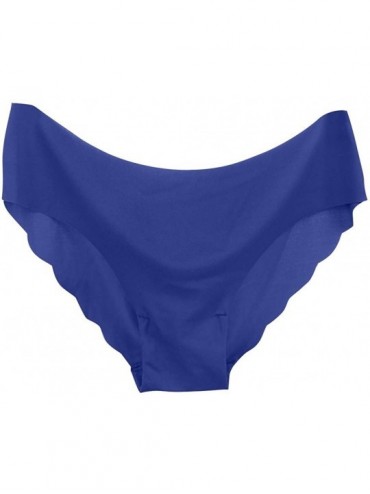 Panties Women's Invisible Seamless Mid-Rise Panties No Show Laser Cut Hipster Brief Underwear - Blue - C3193QE82IO $19.03