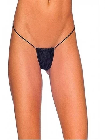 Panties Women's Invisible Thong - Black - CF11ZGIXKCD $21.20