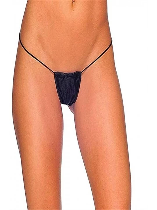 Panties Women's Invisible Thong - Black - CF11ZGIXKCD $11.03