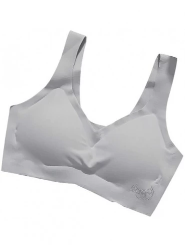 Robes Air Permeable Cooling Summer Sport Yoga Wireless Bra - F-gray - C418W80KZHN $20.67