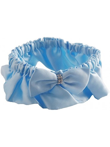 Garters & Garter Belts Baby Blue Satin Wedding Garter Set for Bride - CW12EGRPV49 $46.01