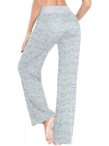 Bottoms Women Pajama Pants Sleepwear Comfy Casual Palazzo Lounge Pants Wide Leg - Color 15 - CK197QE5TCG $32.89
