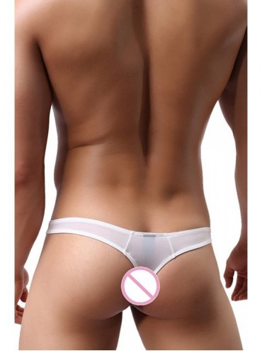 G-Strings & Thongs Sexy Men's Thongs Comfortable Underwear Fashion Underpant wh47 - White - CA185X70TZA $27.28