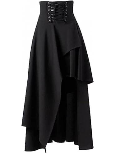 Bustiers & Corsets Women's Black Ruffle Skirt Steampunk Skirts for Matching Corset Top - CJ189R480X3 $49.55