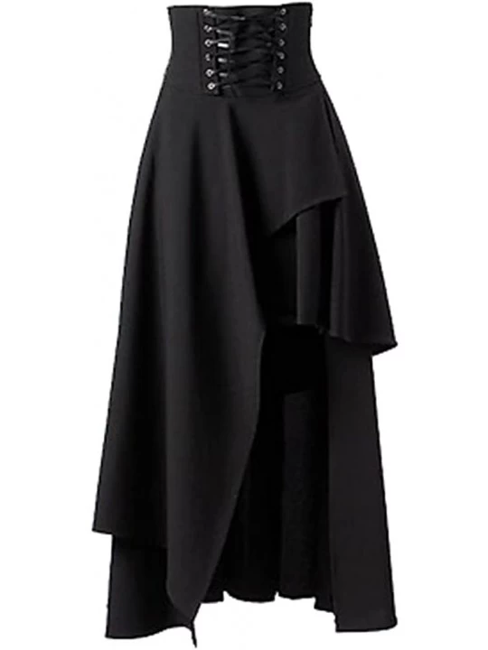 Bustiers & Corsets Women's Black Ruffle Skirt Steampunk Skirts for Matching Corset Top - CJ189R480X3 $21.04