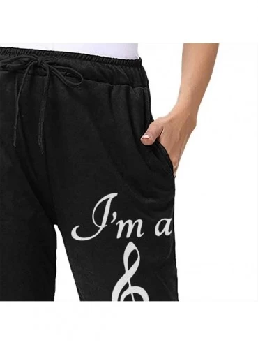 Bottoms I'm A Music Maker Womens Loose Active Pants for Sports - CK193NXSLNM $35.01