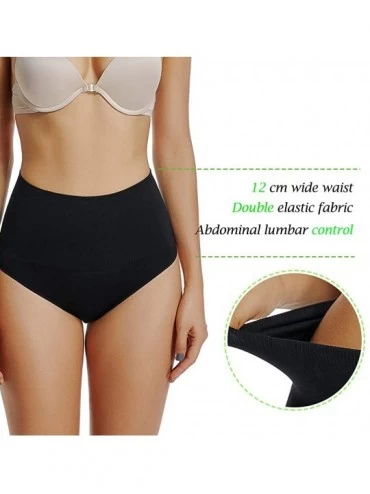 Shapewear High Waist Thong Shapewear for Women Body Shaper Underwear Tummy Control Girdle Panty - Black(2 Pack） - C118UYGIH7Z...