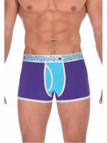Trunks Men's Trunk Sexy Designer Underwear - Purple Haze - CZ18773YM70 $13.41
