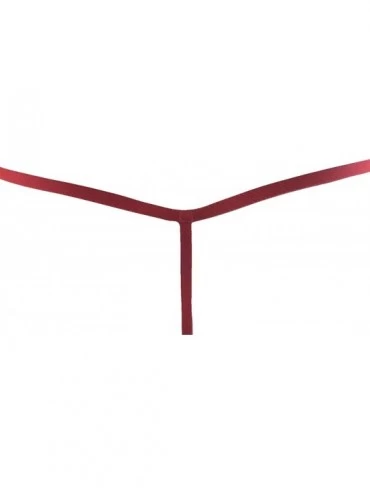 G-Strings & Thongs Mens Hot O-Shape Ring Low Waist Sexy Underwear Thong G String Briefs - Red - CH18TA2CZ8Q $10.36